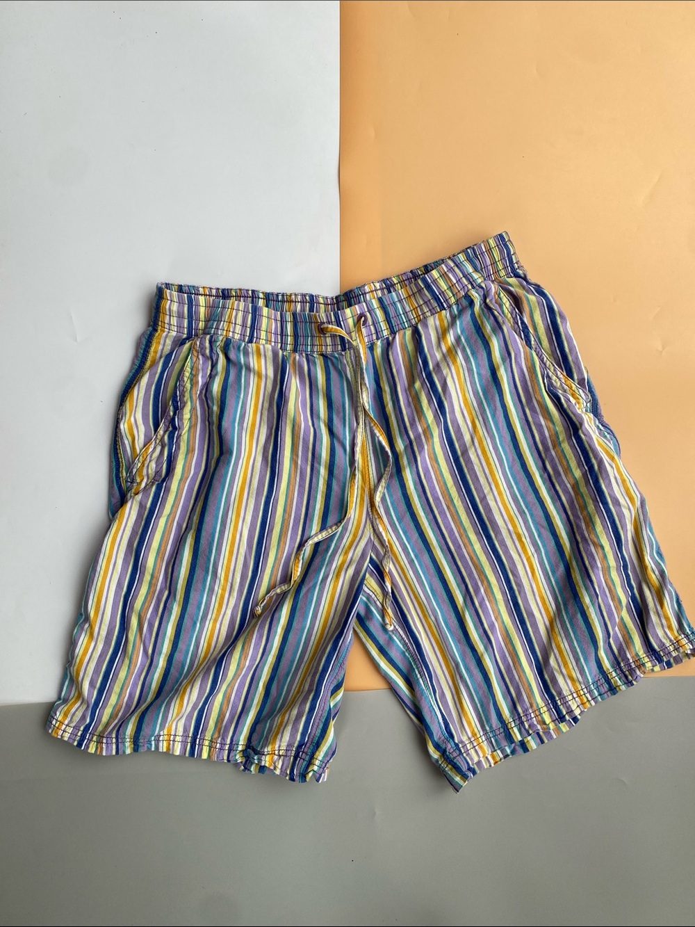 Free People Multicolor Striped Bermuda Shorts